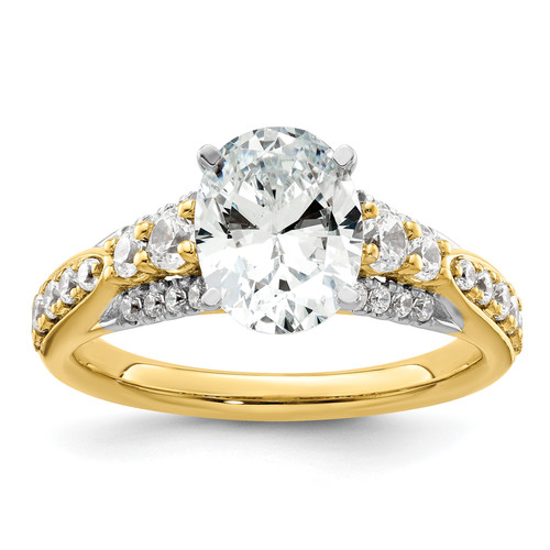 14K Lab Grown Diamond VS/SI GH, Semi-mount Engagement Ring RM9033E-150-YLG