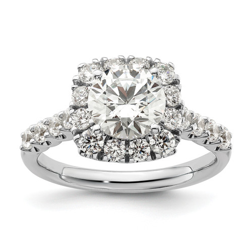 14K White Gold Lab Grown Diamond Semi-mount Halo Engagement Ring RM9245E-150-WLG