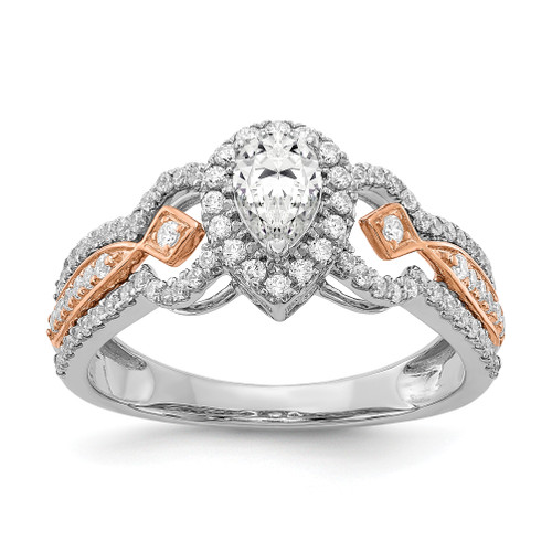 14K White/Rose Gold DiamondSemi-Mount Eng Ring RM5873E-SEMI-4WRA