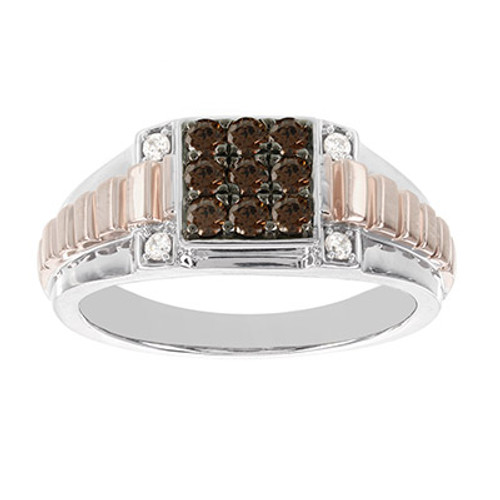10k Two-tone Brown Diamond Ring RMD1764/CHBRN-0WR