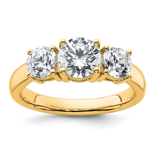 14ky True Origin Lab Grown Diamond 2ctw VS/SI DEF 3 Stone Ring RM11006-200-LD