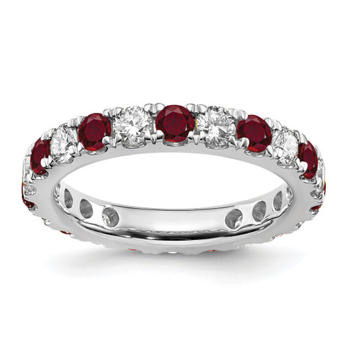 Lab Grown Diamond & Created Ruby Eternity Band