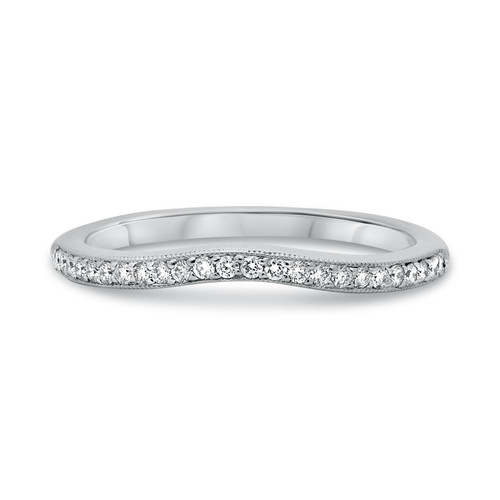 Curved Pave Diamond Band in 14KT Gold kr1725w