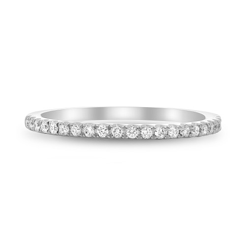 Fishtail Half Pave Diamond Band in 14KT Gold kr3323w