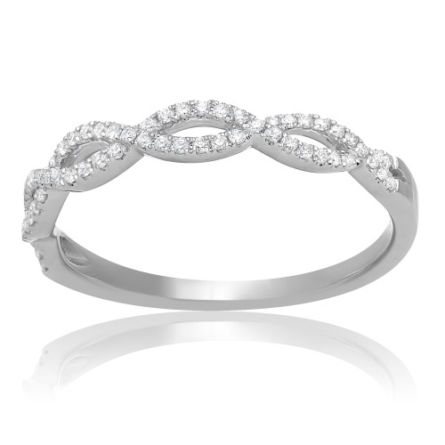 White Diamond Infinity Band in 14KT Gold ur1748