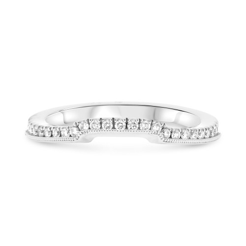 Curved Diamond Band in 14KT Gold kr3530w