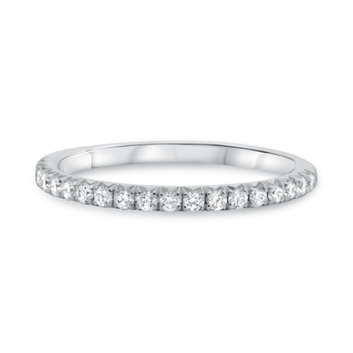 Half Pave Fishtail Diamond Band in 14KT Gold kr5607w