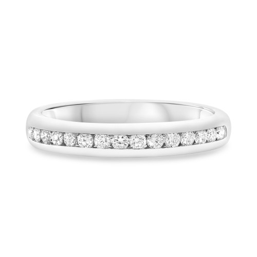 Modern White Diamond Band in 14KT Gold ur1398w