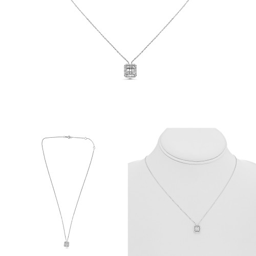 Baguette Diamond Necklace in 14KT Gold XN1027