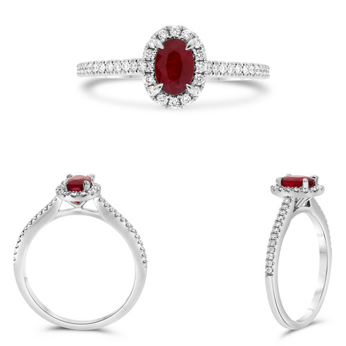 Oval Ruby Ring in 14KT Gold UR1675A