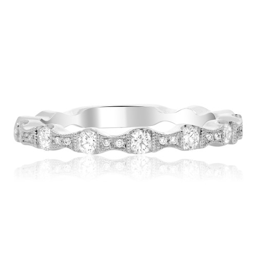White Gold  Channel-Set Diamond Band in 14KT Gold nr809a