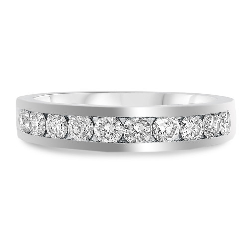 Channel Set White Diamond Band in 14KT Gold kr2485w