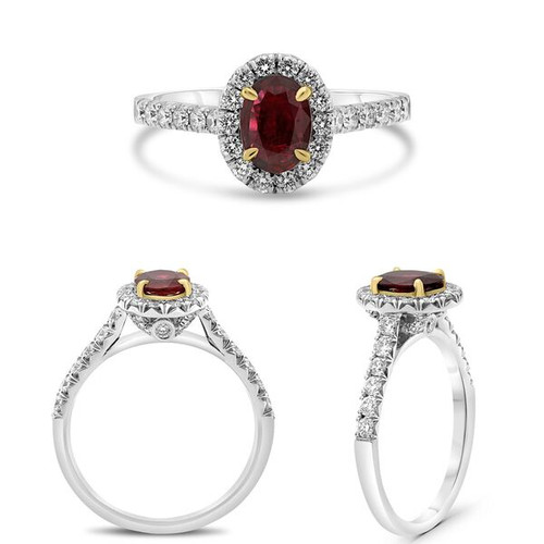 Oval Ruby Ring in 14KT Gold KR3966WYRB