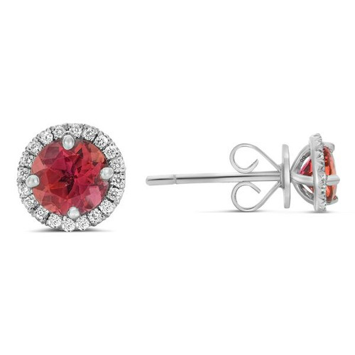 Round Ruby Earrings in 14KT Gold KE3728WRB