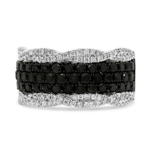 Black & White Diamond Pave Ring in 14KT Gold tr813w