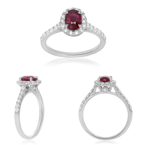 Oval Ruby Ring in 14KT Gold KR3966WRB