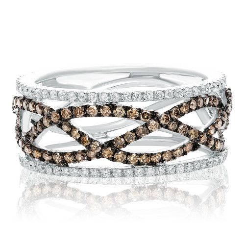 Champagne Diamond Eternity Ring in 14KT Gold TR772W
