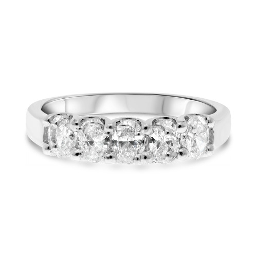 Classic Five Stone Diamond Ring  in Platinumin 14KT Gold ur2261