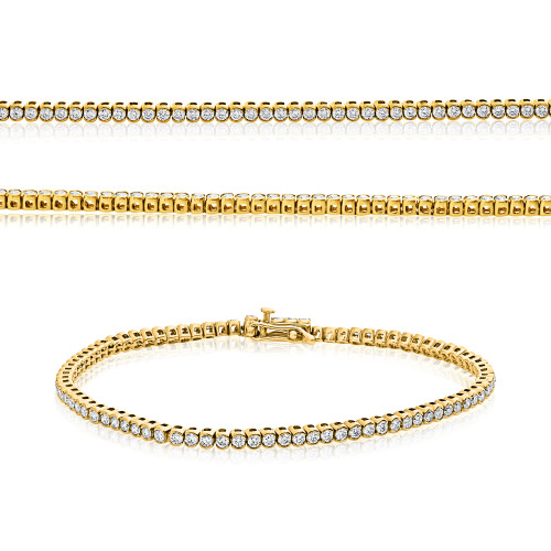 Round Diamond Bracelet in 14KT Gold XB1072