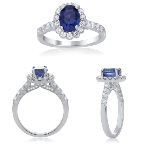 Oval Sapphire Ring in 14KT Gold KR5251WSP
