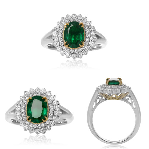 Oval Emerald Ring in 14KT Gold NR797