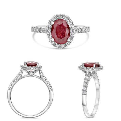 Oval Ruby Ring in 14KT Gold KR5394WRB