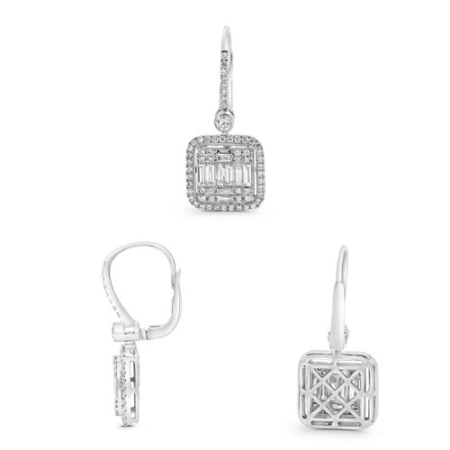 Baguette Diamond Earrings in 14KT Gold DE1060