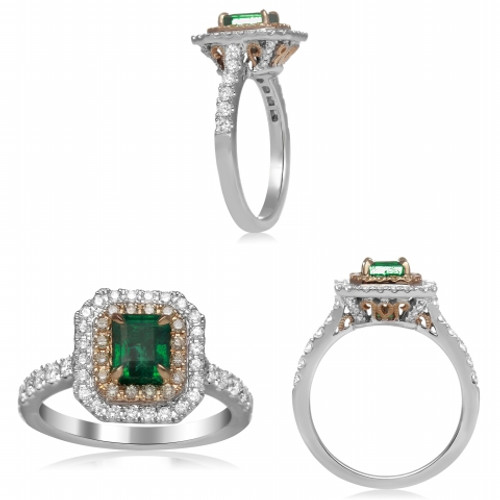Radiant Emerald Ring in 14KT Gold KR2701WYEM