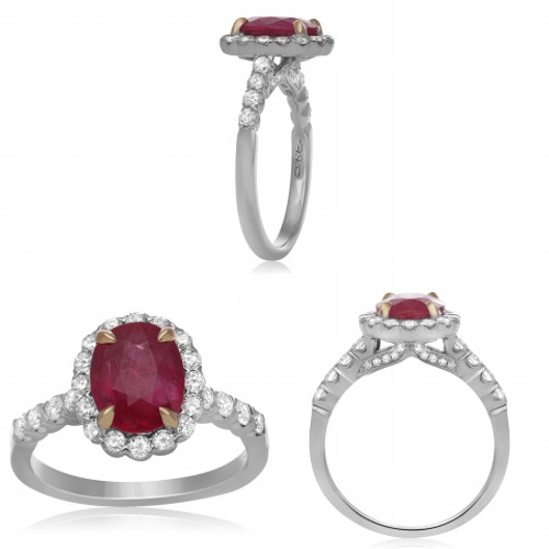 Oval Ruby Ring in 14KT Gold KR5457WYRB