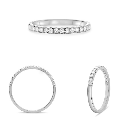 Stackable Round White Diamond Band
  MR743WB-2