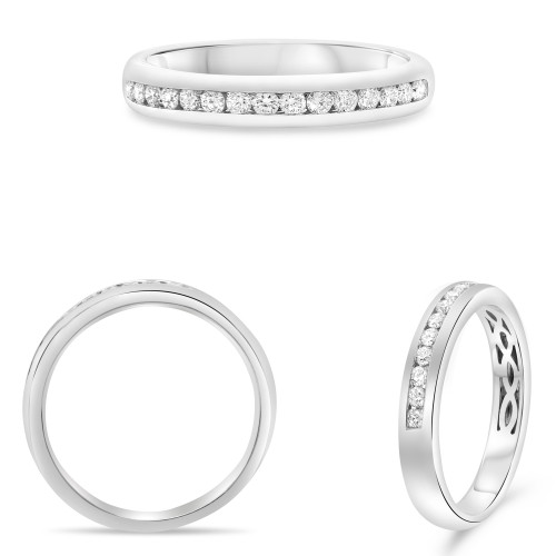 Modern White Diamond Band
  UR1398W-WB