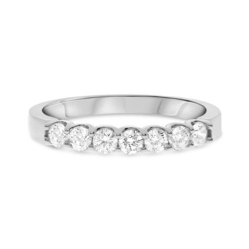 Seven-Stone White Diamond Wedding Diamond Band
  RJ-UR1908-7-0.50-B-W-6.5