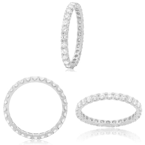 White Diamond Eternity Diamond Band
  KR3992W-WB-E-2