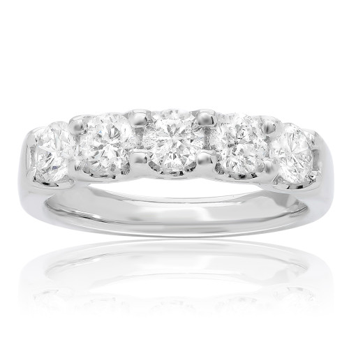 Five Stone White Diamond Band
  RJ-UR1908-2