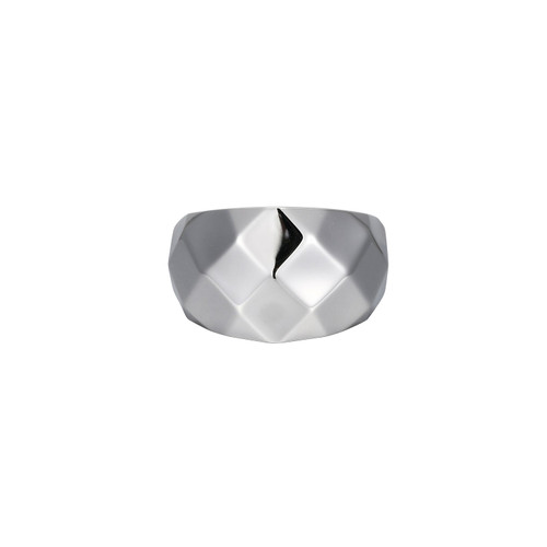 Sterling Silver  Elle "Captivate" Rhodium Plated Band Ring Sz 6