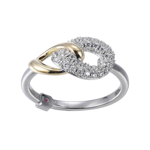 Elle Paris Sterling Silver Rhodium Plated Ring 