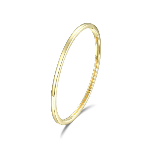 Sterling Silver  Elle " Simpatico" Gold Plated Bangle 6.75"