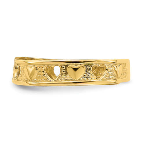 14KT Heart Design Toe Ring