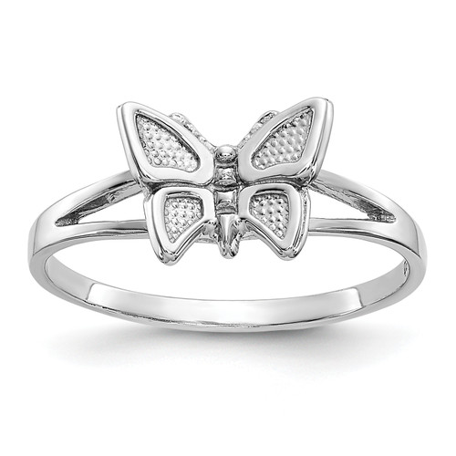 10KT White Gold Butterfly Ring