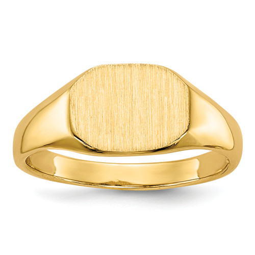 14KT 8x6.25mm Open Back Signet Ring