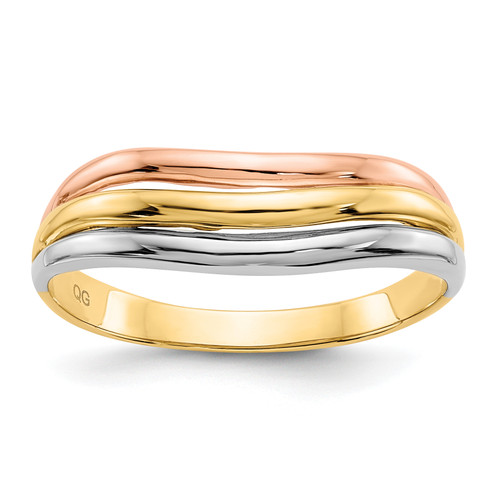 14KT Tri-Color Open Fancy Ring