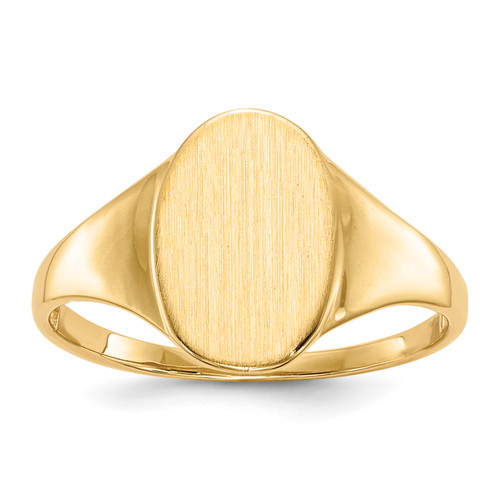 14KT 12.0x8.5mm Open Back Signet Ring