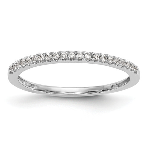 14KT White Gold 1/10 carat Diamond Complete Wedding Band