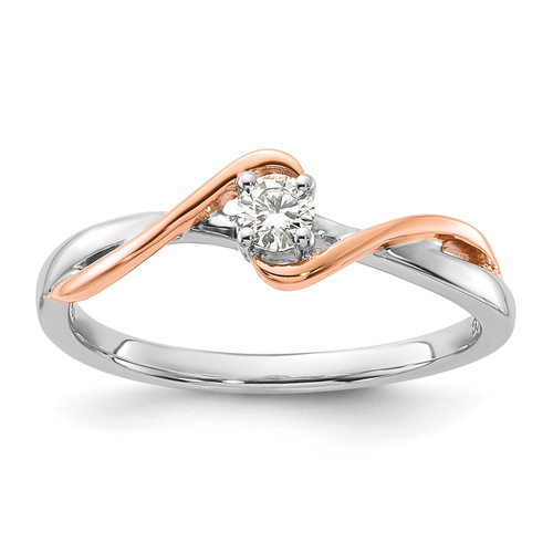 Two-Tone First Promise Diamond Rings