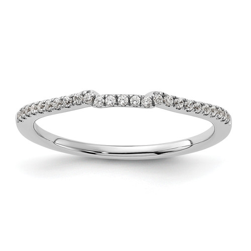 14KT White Gold 1/8 carat Diamond Complete Wedding Band