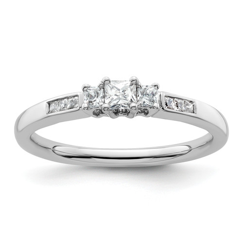 3 Stone Diamond Semi-Mount Engagement Rings