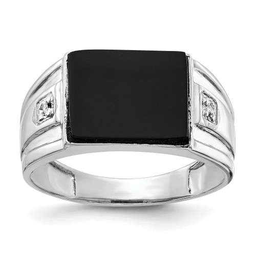 10KT White Gold AA Diamond men's ring