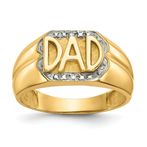 10KT Men's Diamond DAD Ring