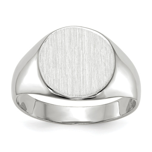 14KT White Gold 10.0x11.0mm Closed Back Signet Ring