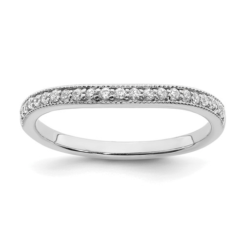 14KT White Gold Matching Diamond Wedding Band